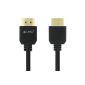 aLLreli [More The New 18 Gbps V2.0] Pro Ultra HD HDMI to HDMI High Speed ​​Cable with Ethernet [Guilded] - Full Support 4K x 2K 1080p / 2160p, 3D TV, and Audio Return Channel Video Signal High performance with Ethernet, PS3 XBOX 360, PS4, Xbox ONE, HDTV SkyHD Virgin V + HD Freeview HD Freesat (V2.0 | Black | Gold Plated | Ultra Slim | 2 m) (Electronics)