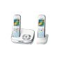 Panasonic KX-TG8522GW Cordless phone answer machine with two Mobilteillen White (Electronics)