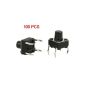 SODIAL (R) 100 x pushbutton / switch 6x6x7mm 4 Pin DIP momentary Contact