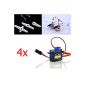 Patuoxun® 4 Pcs SG90 9g Micro Servo Motor In For RC Plane Helicopter Car Boat --- Super Long Cable (25CM) (Electronics)
