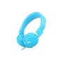 Dark Iron 852 stereo headset with inline mic, noise isolating headset for smartphones / Laptop / MP3 / 4 (Blue) (Electronics)