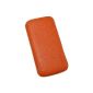 Suncase Original Genuine Leather Case with retreat function for Samsung Galaxy S4 i9505 full grain-orange (accessory)