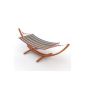 Hammock stand in a set with matching hammock, 200x120 cm lying surface with colorful stripes