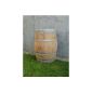 Rain barrel, barrel, wine barrel Barrique, Temesso Barrel Oak 225 liters incl. Cover (garden products)