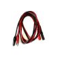 1 pair of test leads 100cm 20A safety plug / alligator clip red / black (Electronics)
