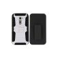 kwmobile® Hybrid Case for LG G2 in White Black.  TPU inside Case, Hard Case framing!  Ideal for outdoor use and modern.  (Electronics)