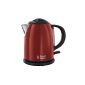 Russell Hobbs 20191-70 Colours Flame Red compact kettle (2200 Watt, 1 l, safety cover, wireless) red (household goods)
