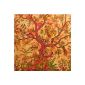 Bedspread arborvitae orange 235x205cm colorful birds Flowers Indian Blanket Cotton Tie Dye Style (household goods)