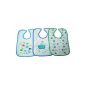 Baby bibs for boys with boat and fish motifs and Velcro, children bibs (3 pieces) (Baby Product)