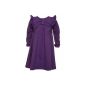 Drappa Dot Dress (knee-length) 1550062400, ABIES, Gentian Violet (Textiles)