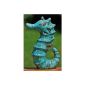 Seahorse figure Gartenfigur seahorses Fina in turquoise, 23 cm x 11 cm x 35 cm