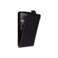 mumbi PREMIUM Leather Cover Huawei Ascend Y530 - Shell Case Ascend Y530 flap Flip Style Case Protector Black (Accessory)