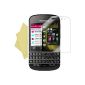 Online Accessories - Blackberry Q10 - 10 pack screen protector film with 10 Small Microfiber Cleaning Cloth (Electronics)