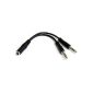 StarTech.com MUYHSFMM headphone splitter for cable 4-pin 3.5 mm to 2 x 3-pin 3.5 mm F / M (Electronics)