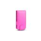 Nokia 500 phone Leather Case Cover + IN PINK QUBITS MICROFIBER TISSUE (Electronics)