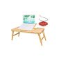 SoBuy 2x FBT04-LW Set of 2 foldable bed tables for meals, laptop, iPad etc.  double bamboo trays, 72cm x 35cm super Qaulité, Also suitable Left!  (Kitchen)
