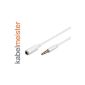 Kabelmeister® audio / 3.5mm jack extension, Plug to Jack (4 poles - for iPhone, iPod, iPad, etc. geeigent), white, 0,5m, quality goods from Kabelmeister®!  (Electronics)