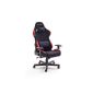 Robas Lund 62501SR4 DX racer1 executive chair with armrests, nylon, 78 x 124-134 x 52 cm, fabric cover black / red (household goods)
