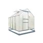 Zelsius® - 4,75m² aluminum greenhouse, garden greenhouse, 6 mm twin-wall wall sheets, including steel foundation frame.