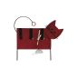 CLOCK / WALL CLOCK - CHAT - METAL RECYCLING - FAIR TRADE (Red) (Kitchen)