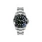 Parnis Gents Automatic Model 2034 GMT stainless steel Ø40mm sapphire crystal 5bar stainless steel bracelet Date display (clock)