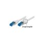 TPFNet 1m (meters) Cat.6A - Cat6A Premium Quality Cable RJ45 patch - Ethernet Cable - Network cable - RJ45 ethernet connector cable network - LAN - Patch - Gigabit Network Cable - LAN Cable - Cable with white anti-buckling Ethernet (RJ45 Cat 6A, Double Shielded Twisted Pair with 2 sockets, S / FTP (PIMF), halogen-free, suitable for network 10/100/1000/10000 MB / s) (Electronics)