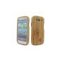BONAMART ® Bamboo Wood Case Cover Case for Samsung Galaxy S 3 III S3 SIII I9300 Case Cover protection Wood Bamboo Dandelion (Electronics)
