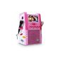 Auna KA8P - Set Karaoke child with USB to Dock, color display, decal set for customization and speaker + mic and CD / DVD player - pink (Electronics)