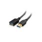 Cable Matters SuperSpeed ​​USB 3.0 Extension Cable Black - 2m (Electronics)