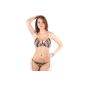 Pick Pink - Women Halter Bikini with Bow Front and double-push, B1069 (Misc.)