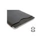 Goodstyle Leather Case / Sleeve for Apple iPad 1 and iPad 2 with Smart Cover mounted in black, 100% genuine leather
