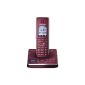 Panasonic KX-TG8561GR Cordless phone answer machine (4.6 cm (1.8 inch) display) Red (Electronics)