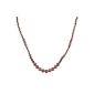 Red stone beads necklace +