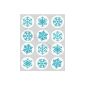 Cake Decoration Design Snowflake Blue Christmas From Rice Paper Edible Lot 40mm x12 (Miscellaneous)