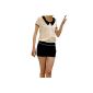 Atdoshop (TM) 1PC Fashion Women Casual Lace Chiffon Pan Collar T-Shirt Blouse Top (Textiles)
