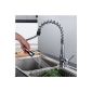 Luxury kitchen faucet / sink faucet with extractable shower, mixer chrome ceramic cartridge, faucet mixer tap