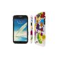 EMPIRE Slim Fit Case Paint Splatter White Case Cover for Samsung Galaxy Note 2 II (Electronics)