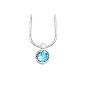 Miore Ladies necklace with pendant with Swarovski Element 925 sterling silver 40 cm MSF009N (jewelry)