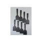 Viva housewares - 8 raclette scraper / slide / filler of high-quality plastic in black (housewares) (dishwasher safe!)