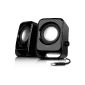 Speedlink Snappy Active speakers (1 Watt RMS output power, continuously adjustable volume control, USB) black (accessories)