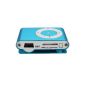 USB mp3 player music metal clips 1--16GB Media Player Support Micro SD / TF Blue (Electronics)
