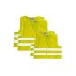 Safety vests, Family-Pack for 2 adults and 2 children, AUTO safety vests, breakdown / accident vest in yellow