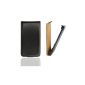 Flip Case Pouch Cover Case Handytasche SLIM in black for Nokia 301 incl. World-of-art stylus (electronic)