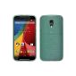 Silicone Case for Motorola Moto G 2014 2nd generation - brushed green - Cover PhoneNatic ​​Cover + Protector (Electronics)