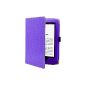 Ganvol Leather Case for Amazon Kindle 6 inch (October 2014 Version) Case Cover with Magnetic Closure (Purple) (Personal Computers)