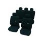 Cartrend 60214 Nero Black seat cover complete set, black, with docu seam, side airbag suitable 11 parts (Automotive)