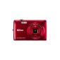 Nikon Coolpix S4300 Digital Camera (16 Megapixel, 6x opt. Zoom, 7.6 cm (3 inch) display, image stabilized) Red (Electronics)