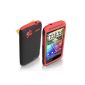 Double Combo Hard And Soft Silicon Gel Case For HTC Sensation / Sensation XE Red / Black With Screen Protector (Electronics)
