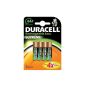 Duracell Supreme AAA, Ni-MH Battery Micro, Rechargeable Accu LR03 / HR03 1000mAh, 1.2V, 4 Blister (Electronics)