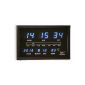 LED - Wall Clock with Date & Temperature display blue - LED clock